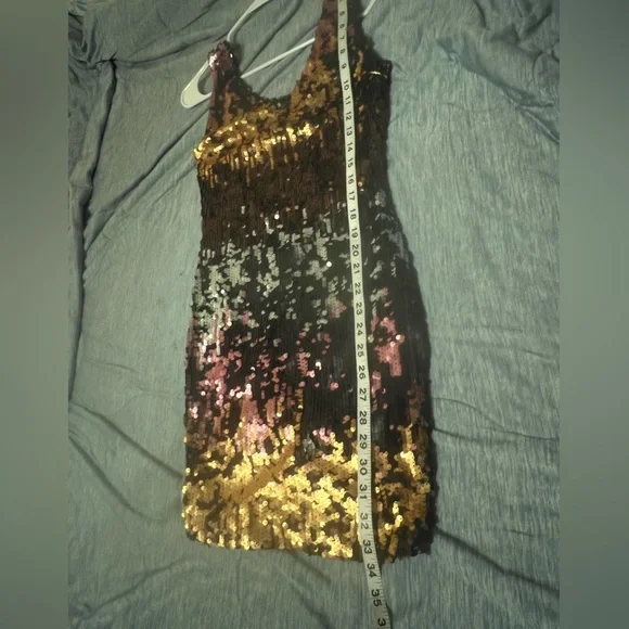 Sequins MONACO dress size 4/6 S - Picture 5 of 10